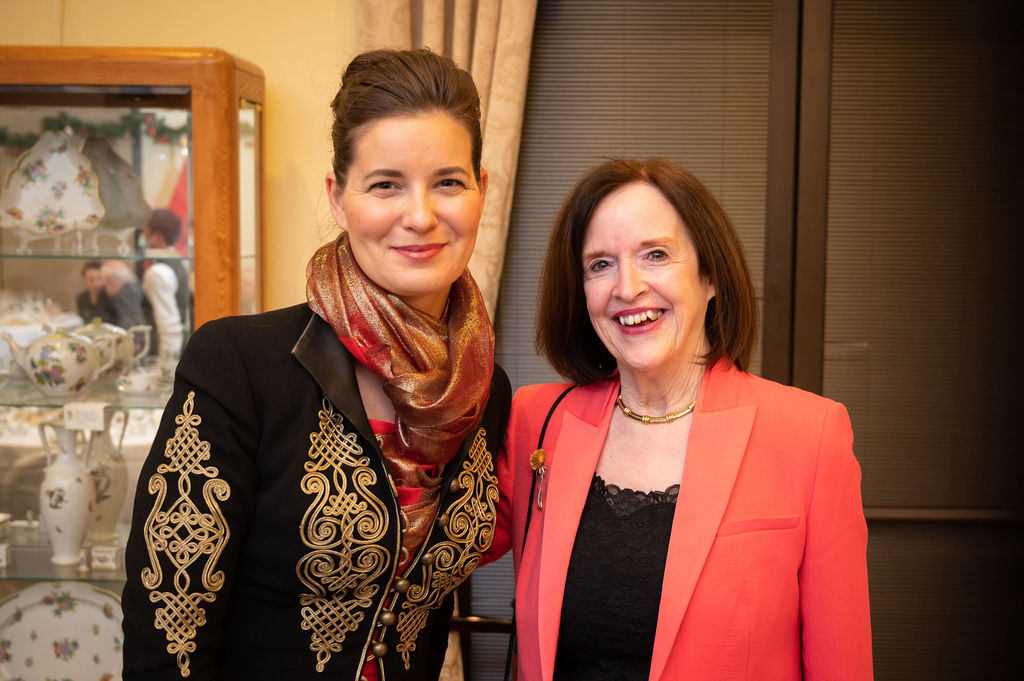 Mrs. Anna Smith Lacey and Ambassador April H. Foley (Hungary Foundation)